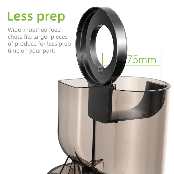 Cold Press Juicer with 3-Inch Feed Chute, 200W Slow Masticating Juice Extractor