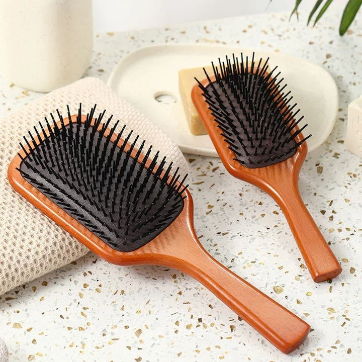 Anti-Static Wooden Air Cushion Hair Brush