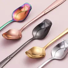 Stainless Steel Long-Handle Rose Spoon