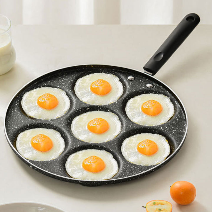 Seven-hole Breakfast Porous Non-stick Multi-function Frying Pan