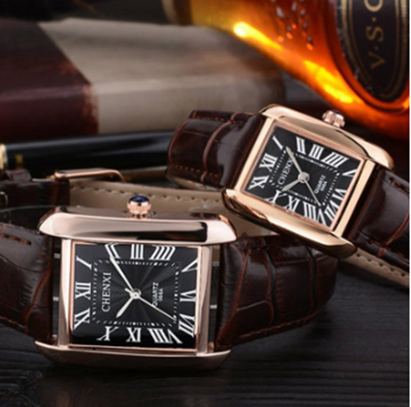 Square Couple Watch Ladies Casual Belt Watch