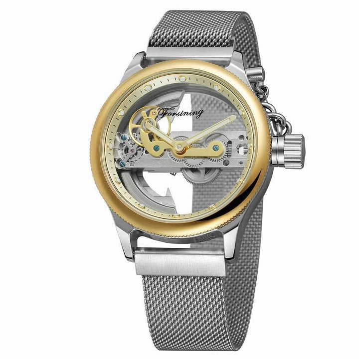 Waterproof Mesh Belt Tourbillon Automatic Mechanical Watch