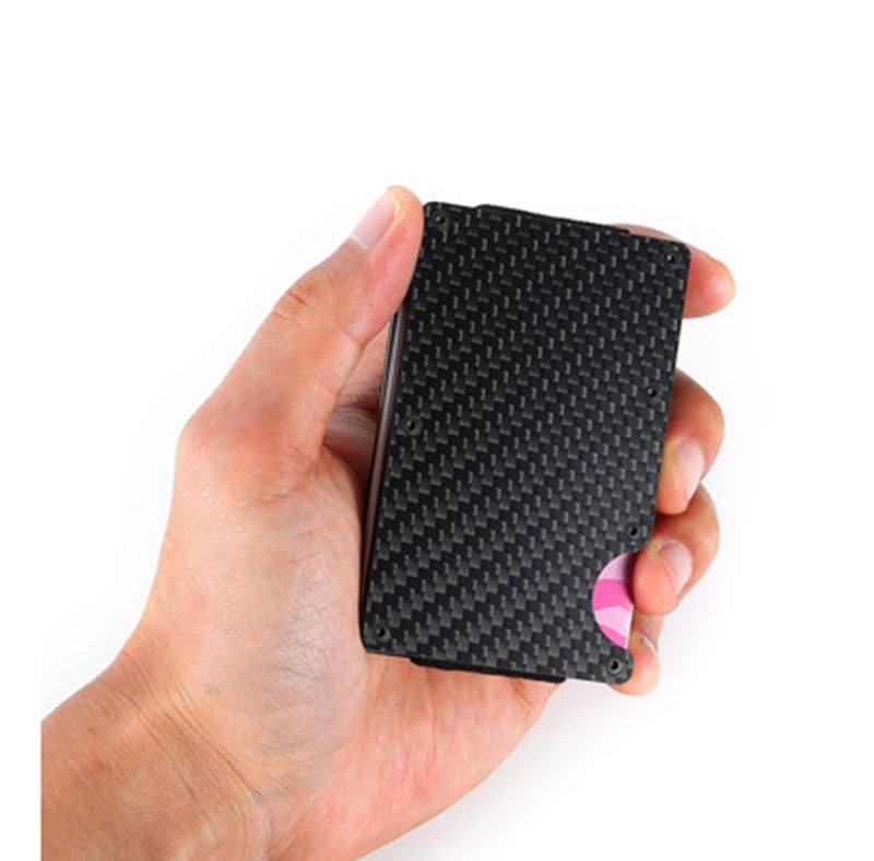 Multi-purpose Bank Card Holder Metal Wallet Carbon Fiber RFID Card Holder