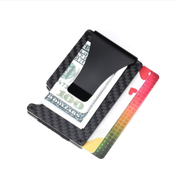 Multi-purpose Bank Card Holder Metal Wallet Carbon Fiber RFID Card Holder