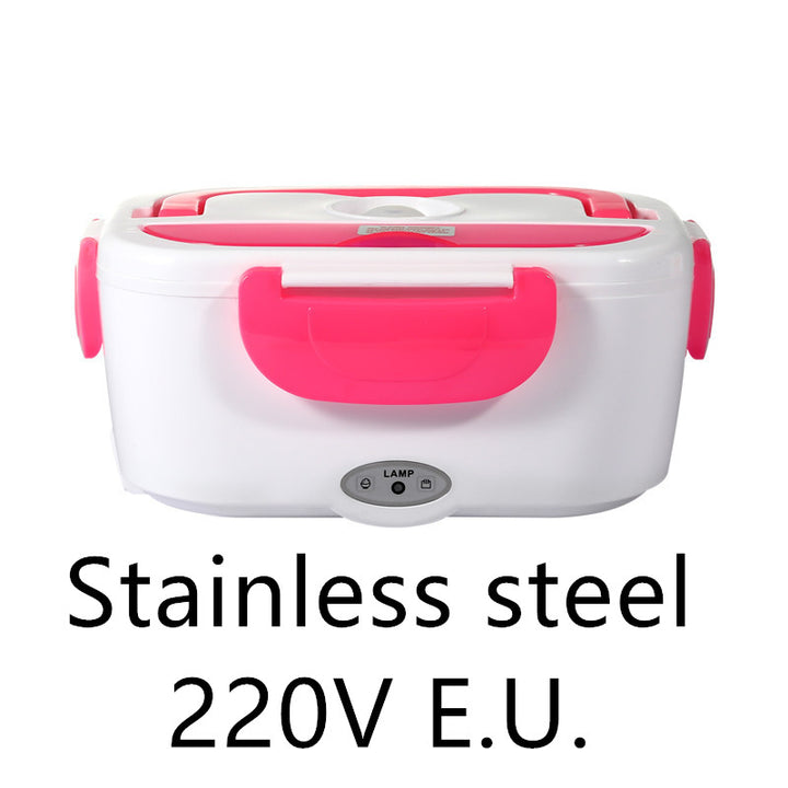 Kitchen Electric Heated Lunch Box Stainless Steel School Car Picnic Food Heating Heater Food Warmer Container