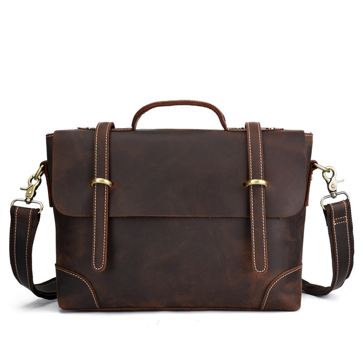 Leather Retro Men's Bag Briefcase Single Shoulder Messenger