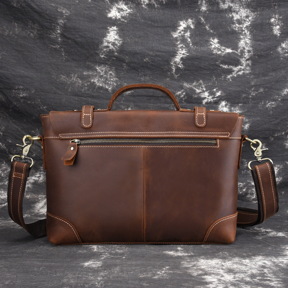 Leather Retro Men's Bag Briefcase Single Shoulder Messenger