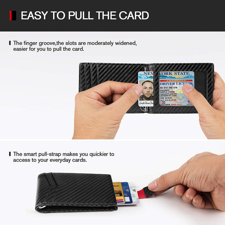 Men's Leather Card Holder Rfid Anti-Theft Brush