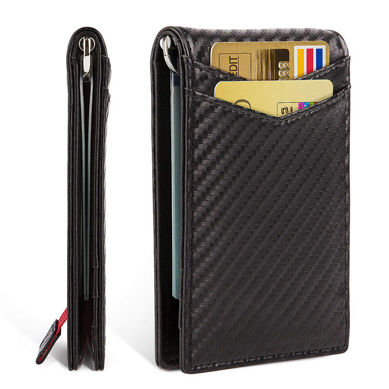 Men's Leather Card Holder Rfid Anti-Theft Brush