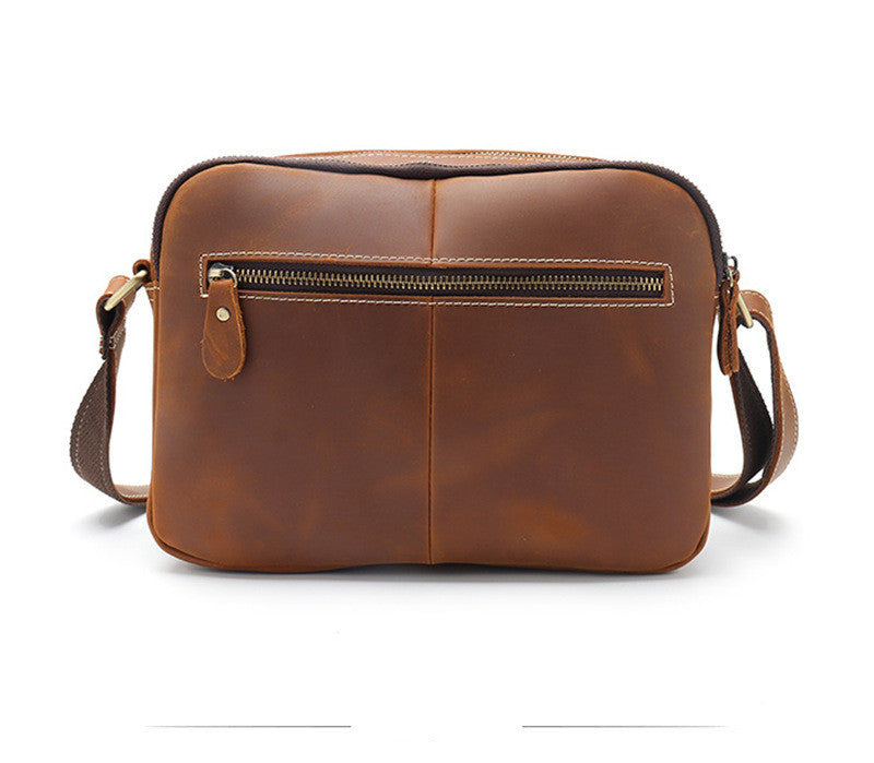 Men's Shoulder Bag Head Layer Cowhide Casual Personality Messenger Bag