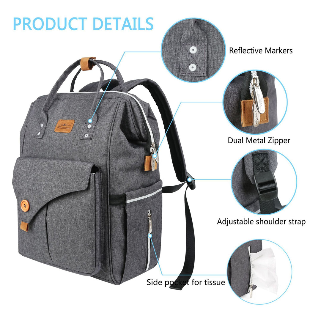 Mummy Bag Female Large-capacity Multi-function USB Portable Backpack Lightweight Mother And Baby Bag Pregnant Women Outing Waterproof Bag