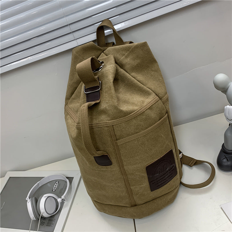 Sports Water Tube Backpack Trendy Canvas School Bag