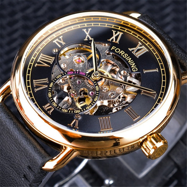 Fashion Casual Classic Popular Hollow Waterproof Manual Mechanical Watch