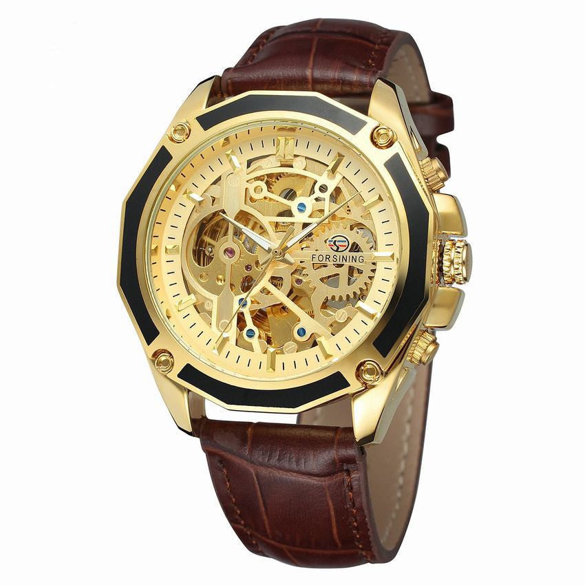 Fashion Leisure Hollow Mechanical Automatic Waterproof Mechanical Watch