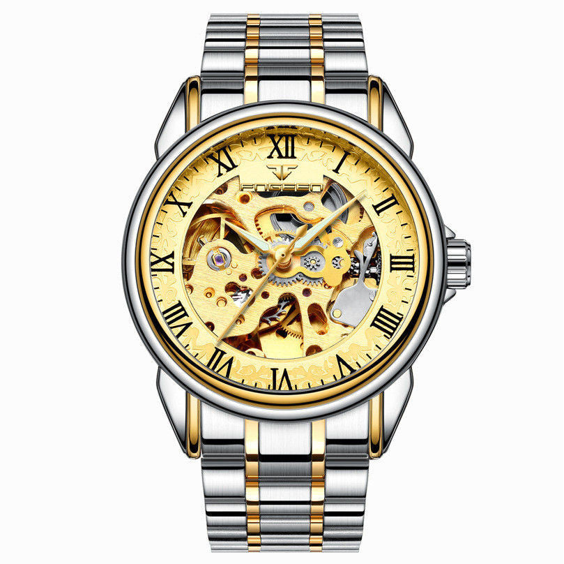 Men'S Watch Waterproof Fashion Student Men'S Watch Double-Sided Hollow Automatic Mechanical Watch