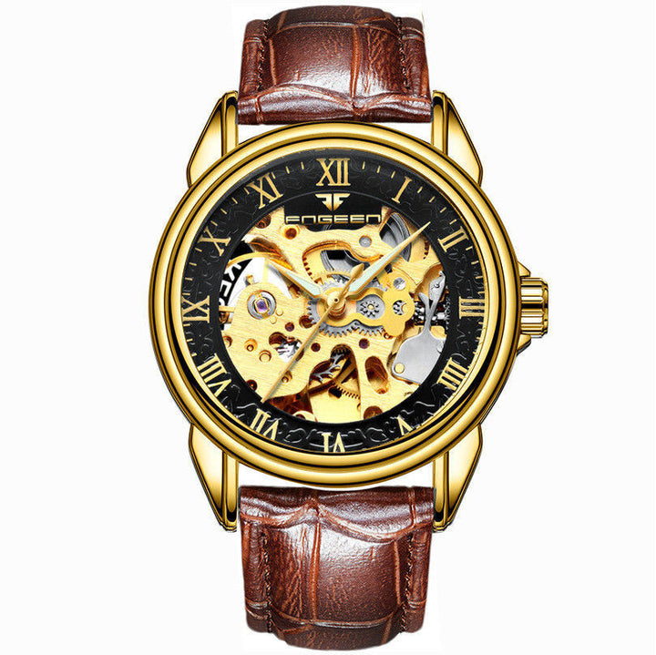 Men'S Watch Waterproof Fashion Student Men'S Watch Double-Sided Hollow Automatic Mechanical Watch