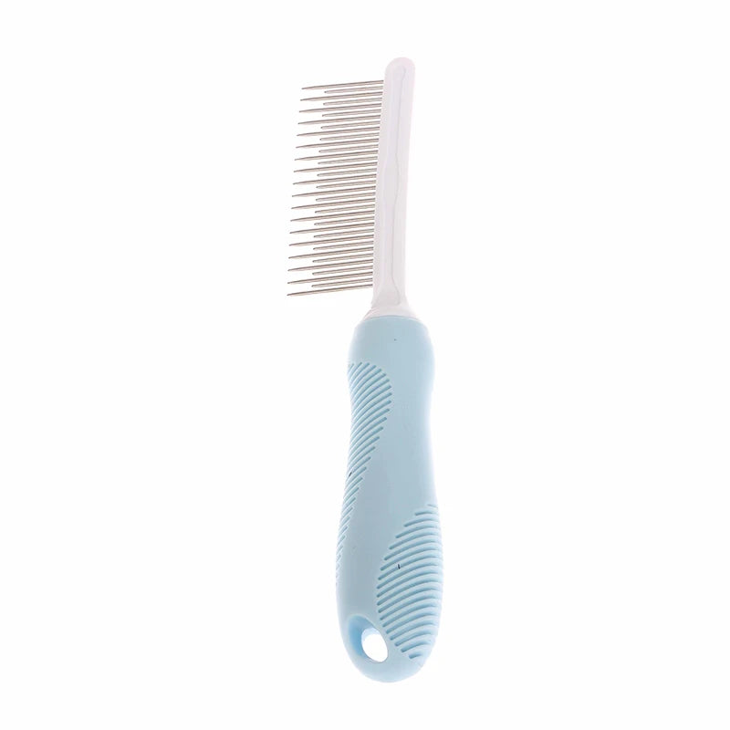 Pet Grooming Comb with Long & Short Stainless Steel Teeth