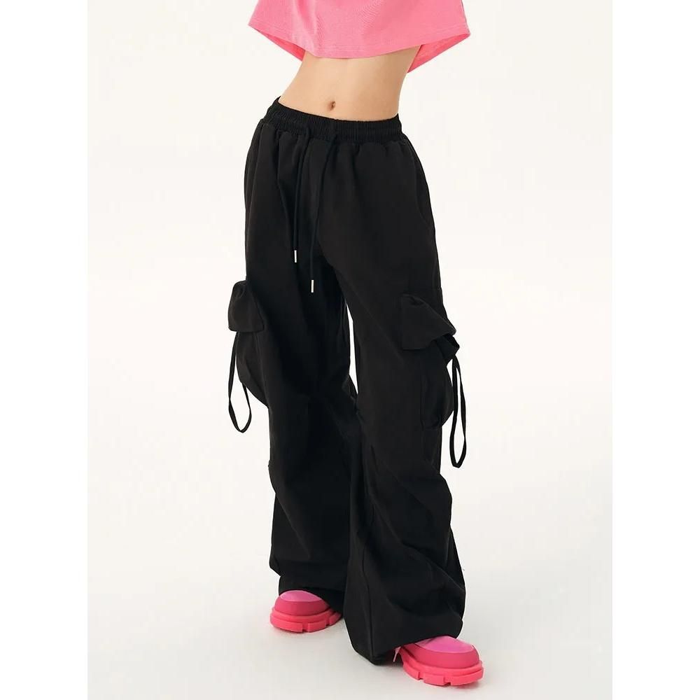 Vintage Wide-Leg Cargo Pants for Women