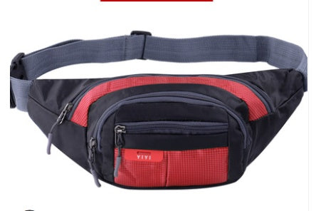 Sports multi-function waterproof pockets men and women large capacity to collect money cashier business canvas mobile phone bag chest bag