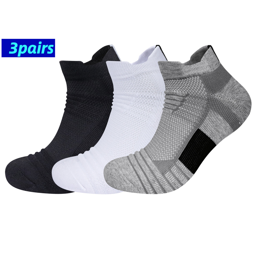 3 Pairs Cushioned Mesh Sports Socks