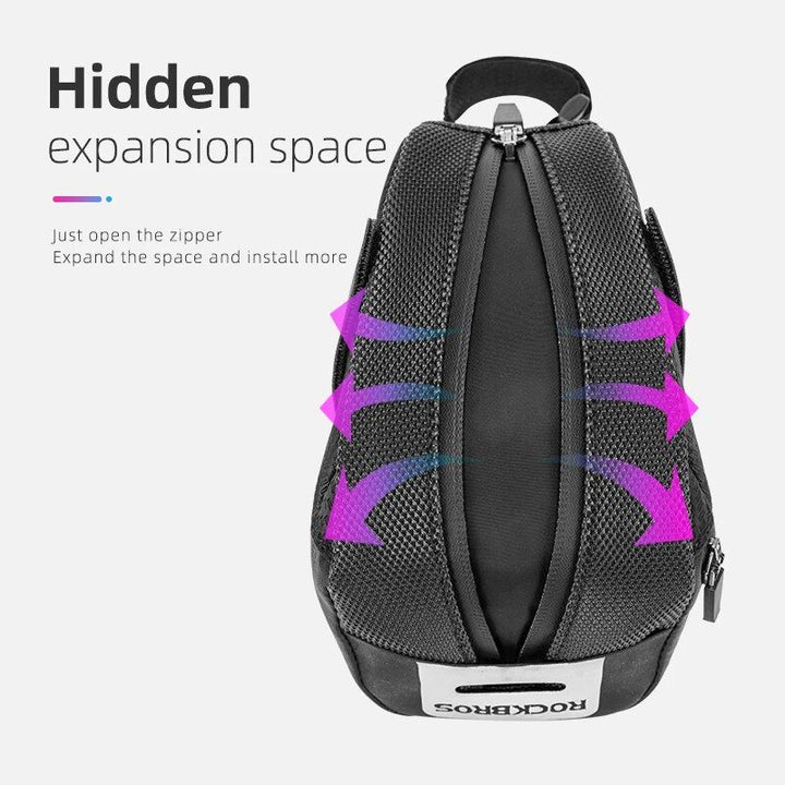 Waterproof Cycling Tail Bag with Reflective Strips and Expandable Capacity