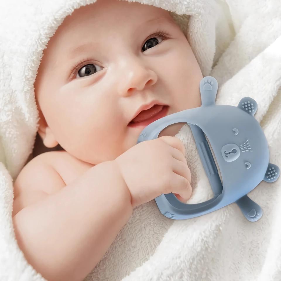 Bear Silicone Baby Teether Glove