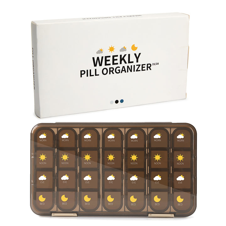 21/28 Grids Weekly Pill Box