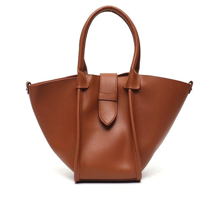 Vegan Leather Trapeze Shoulder Bag