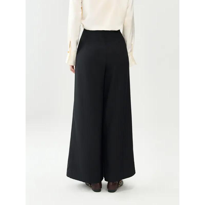 Women Black Commuter Long Trousers