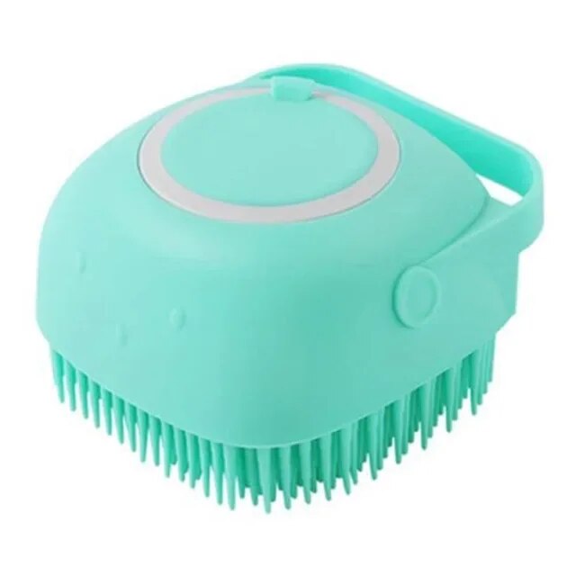 Bathroom Silicone Pet Massage Brush - Soft and Safe Bath Tool for Dogs, Cats, and Kids