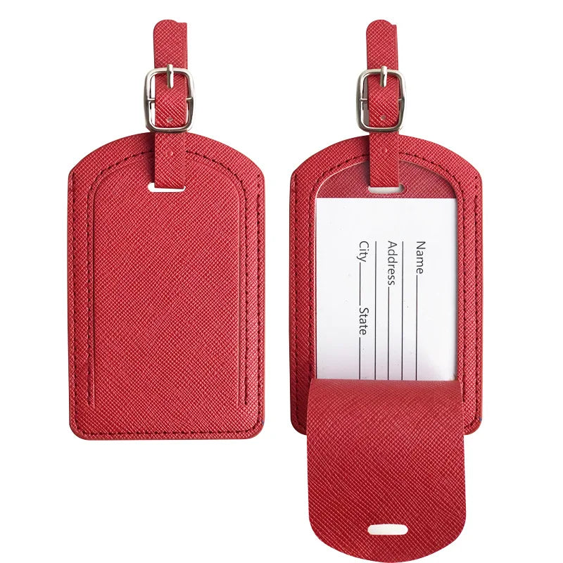 Durable PU Leather Luggage Tag - Secure Your Baggage with Style