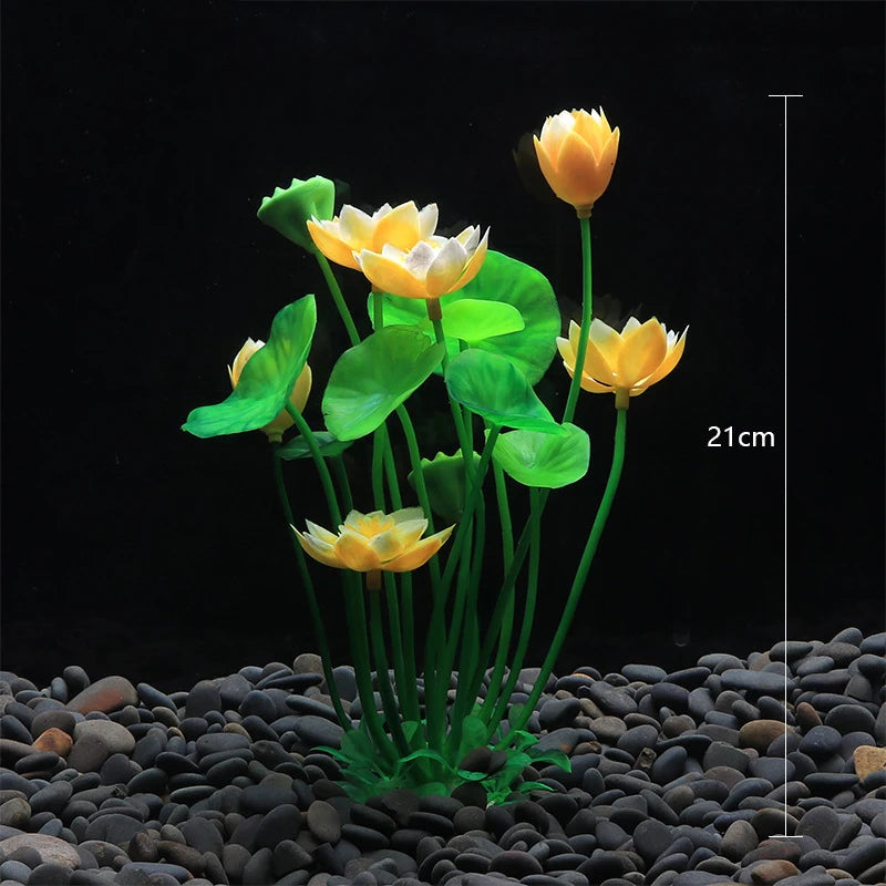 Aquarium Artificial Lotus Plant Decoration