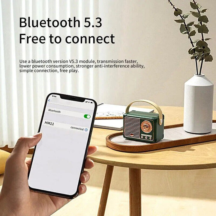 Portable Waterproof Bluetooth Speaker with Bass Subwoofer, Wireless Outdoor Sound for Car, Music Box Compatible with iOS/Android