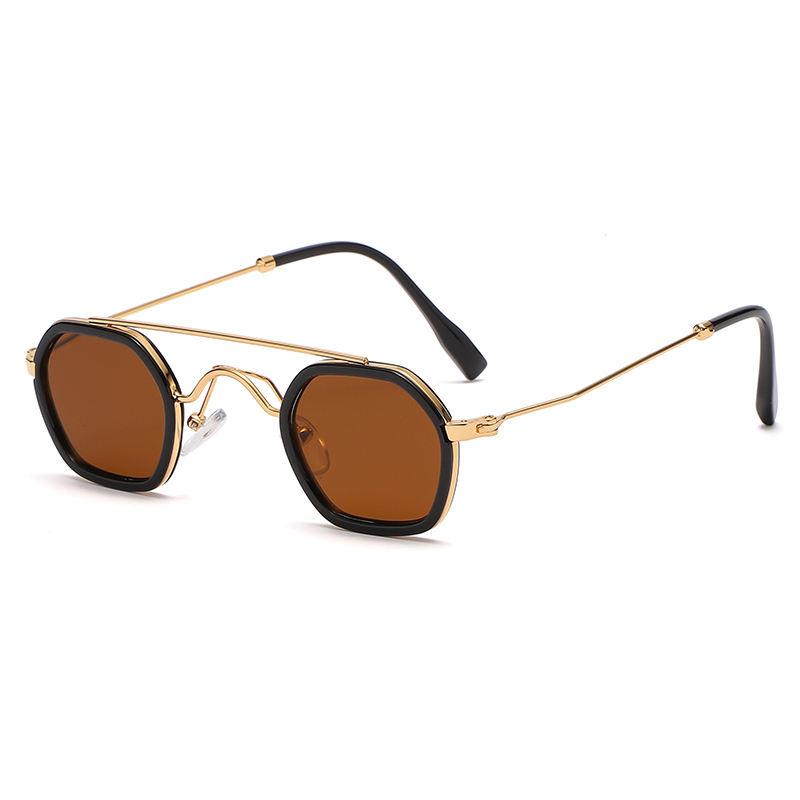 Steampunk Style Sunglasses: Small Round Frame, UV400, Retro Square Design