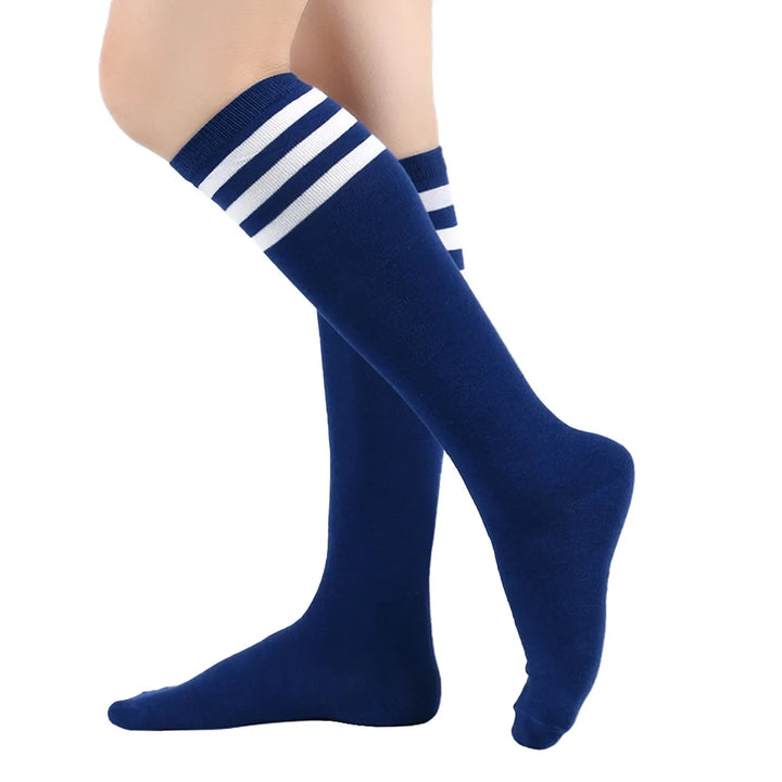 Striped Cotton Women’s Harajuku Style Calf Socks