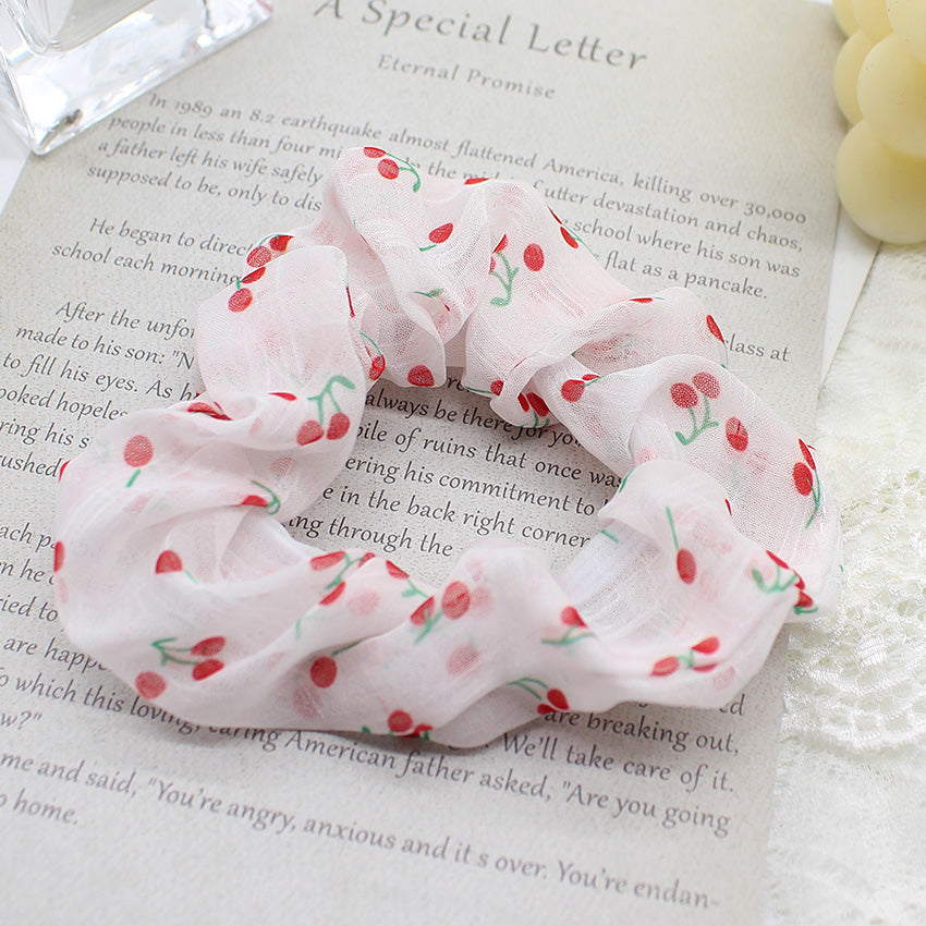 Korean Chic Handmade Embroidery Daisy Elastic Hair Bands