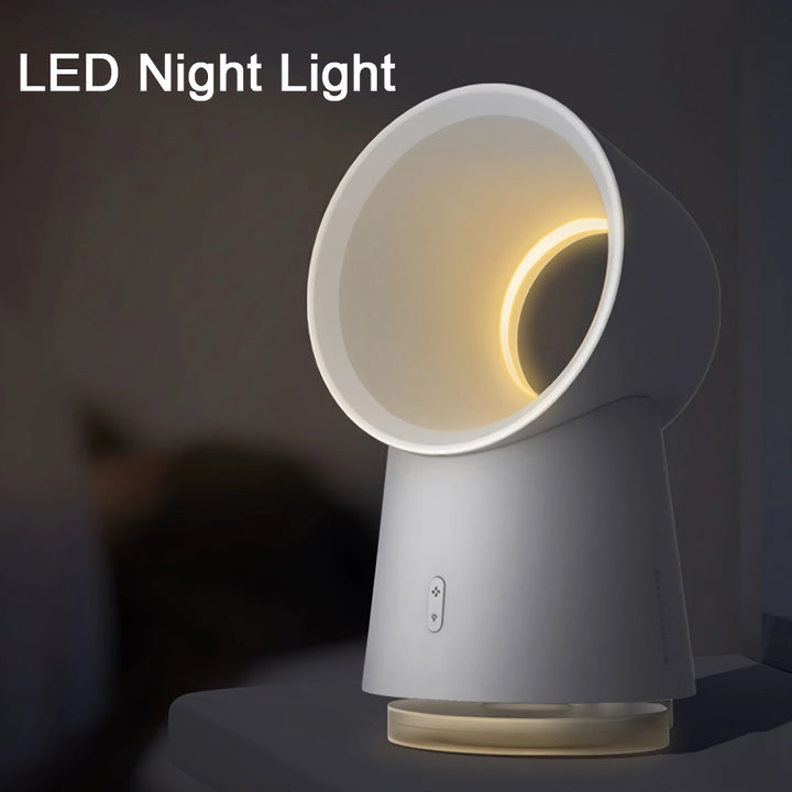 Bladeless USB Humidifier Fan with LED Night Light