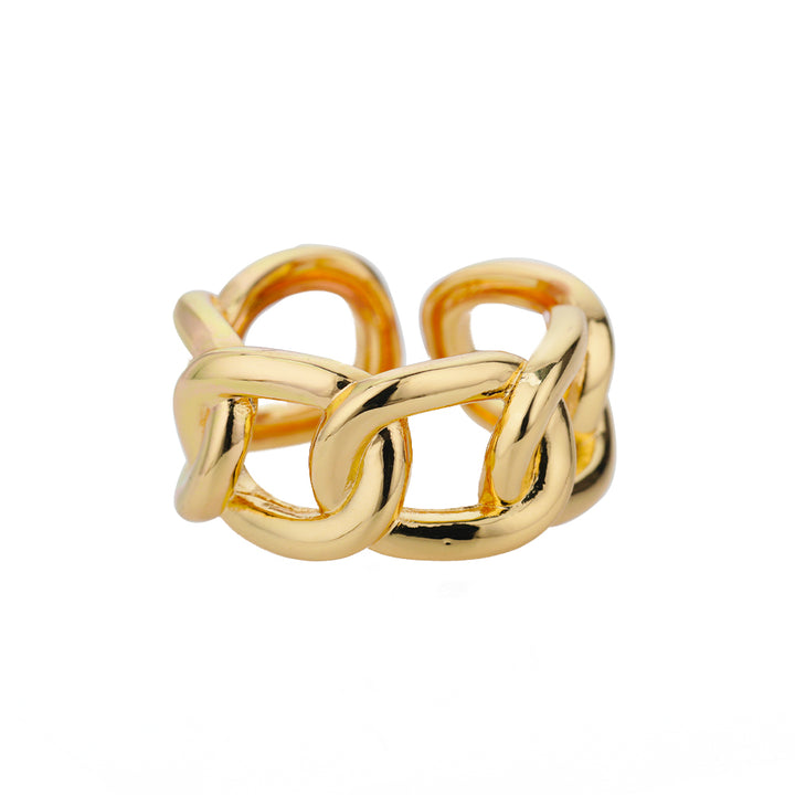 Gold Adjustable Chain Ring for Women