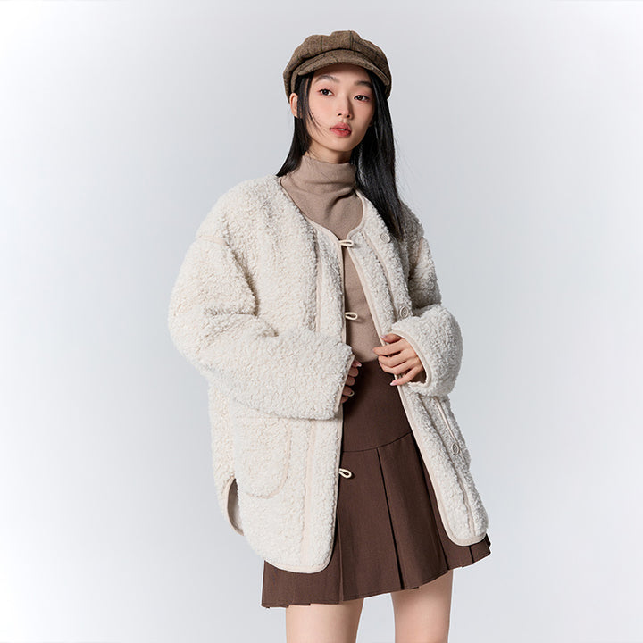 Women's Mid-Length Plush Jacket