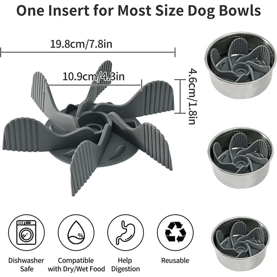 Slow Feeder Insert for Dog Bowls with Strong Suction