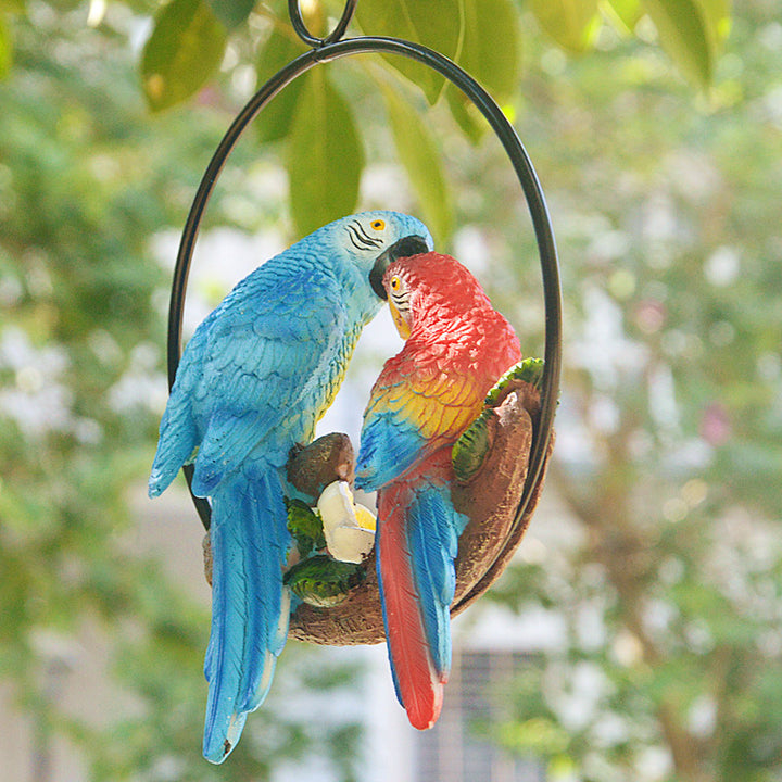 Cute Resin Parrot With Ring