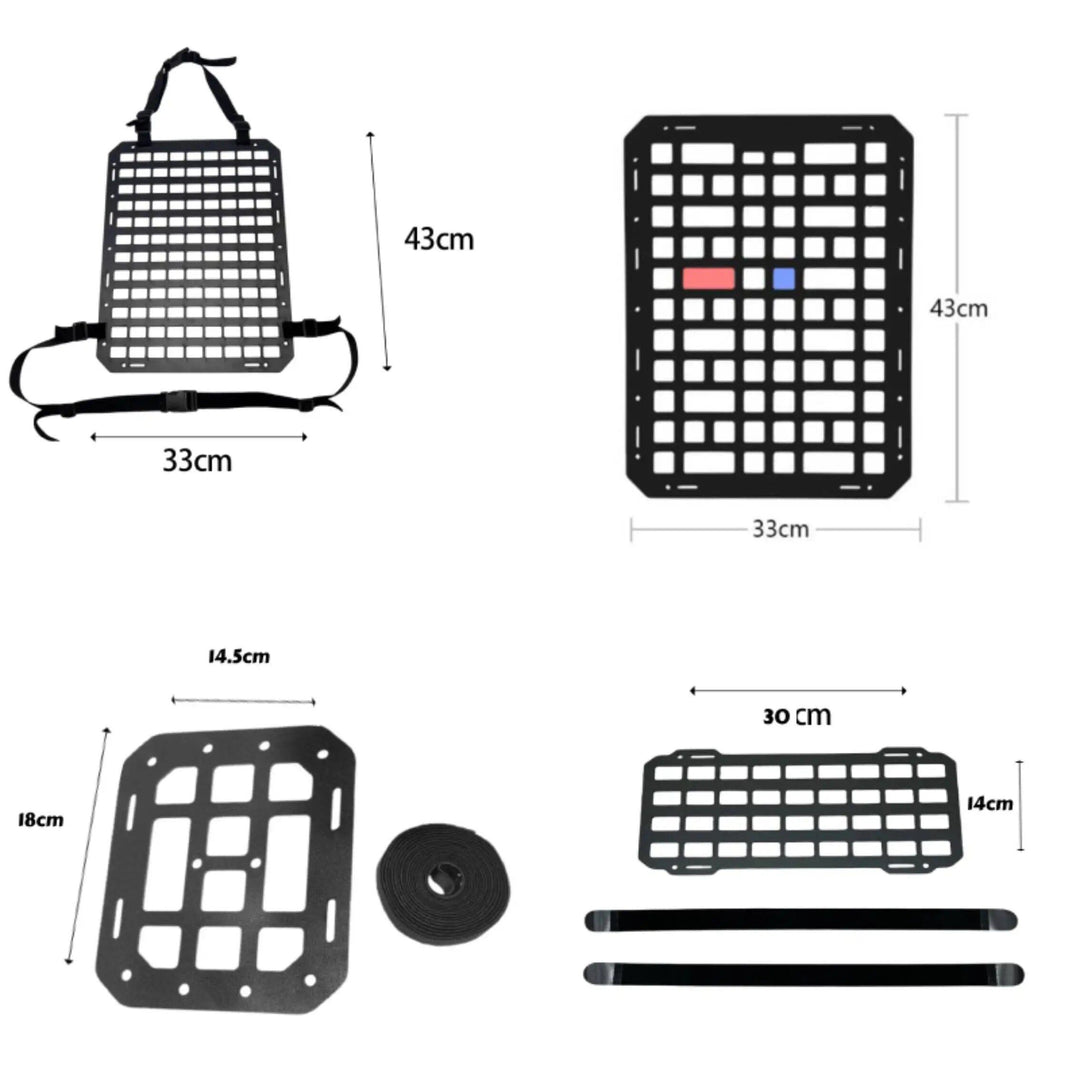 Compact Tactical MOLLE Vehicle Panel - Seat Back Gear Organizer for Car and Truck