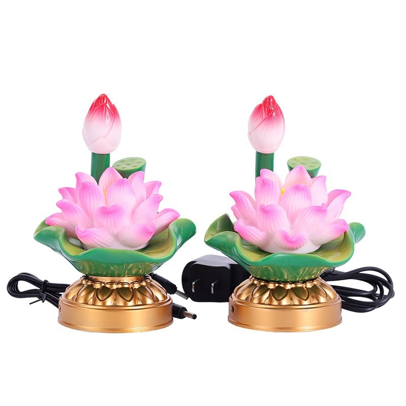 Colorful Lotus Plug-in Battery Dual-purpose Pilot Lamp