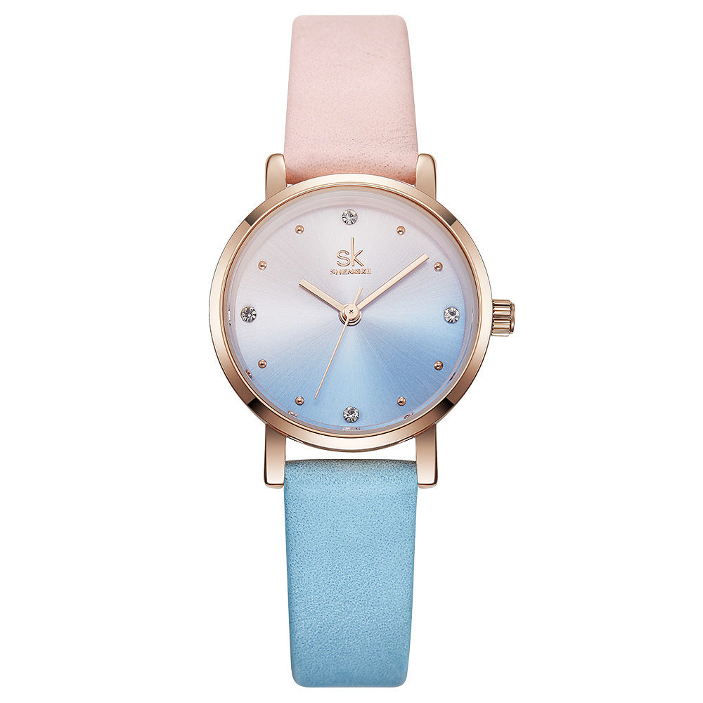 Two color belt leisure Women's Watch