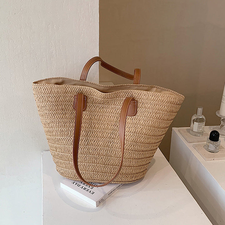 Bohemian Summer Straw Tote Bag