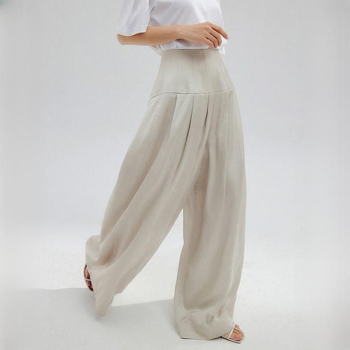 High Waist Wide Leg Casual Trousers for Women