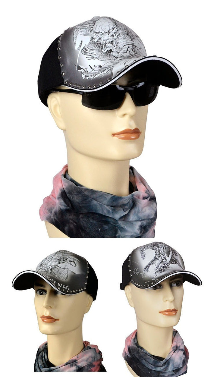 Personalized Stylish Print Dragon Sun-poof Peaked Cap