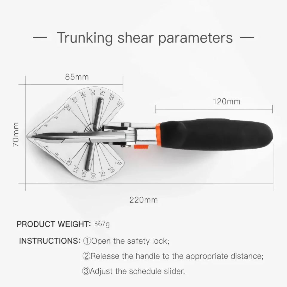 Adjustable Multi-Angle Miter Shears for Precision Cutting