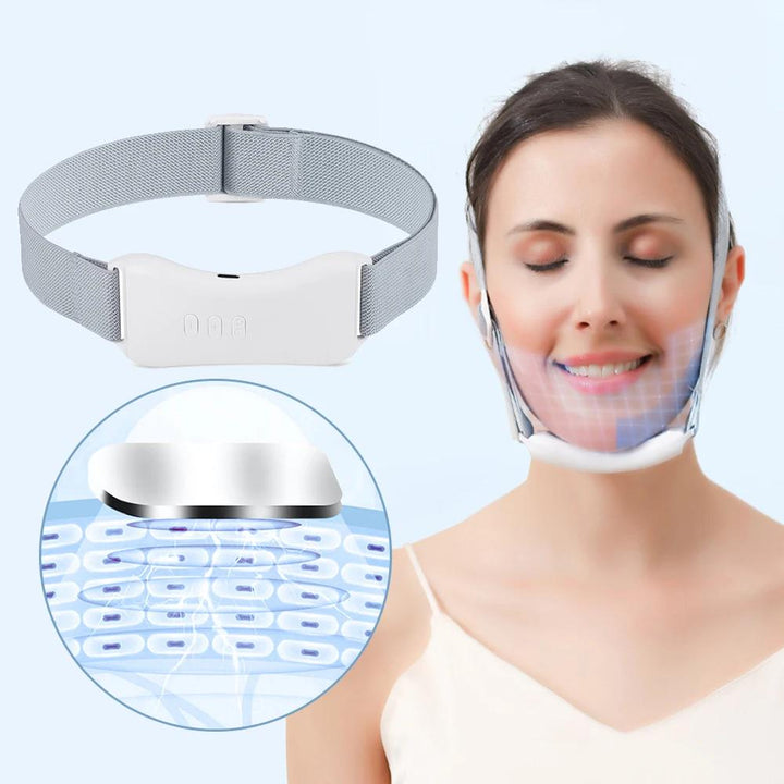 EMS Microcurrent Pulse Double Chin Reducer & V Face Lifting Massager Belt