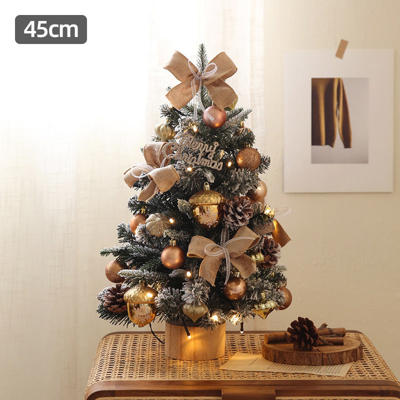 Desktop Christmas Tree Set 45CM Window Decoration Mini Ornaments